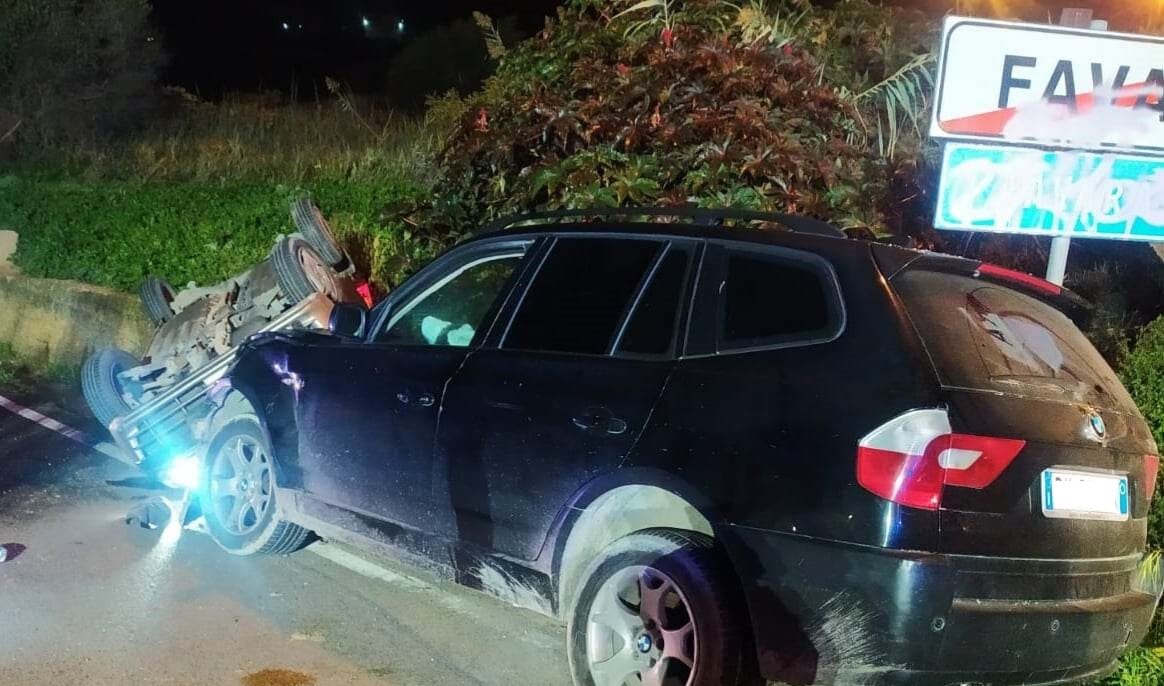L'incidente stradale di Favara i feriti sono due ragazzi 19enne in